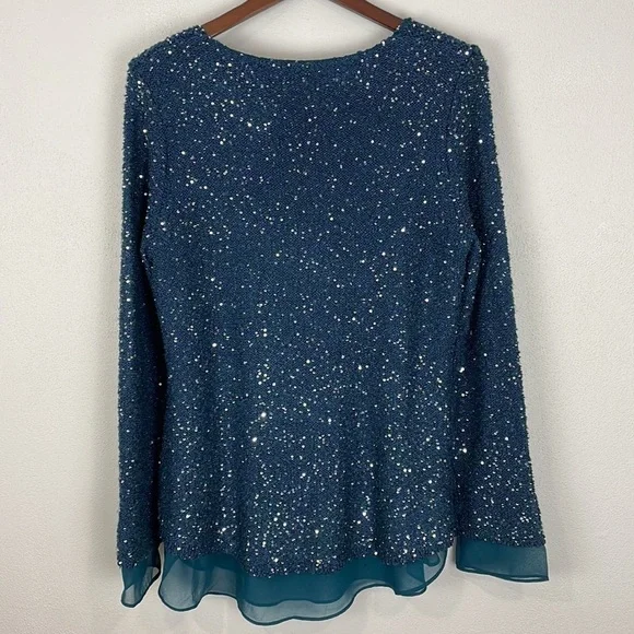 Soft Surroundings Knit Sequin Sweater - Picture 6 of 11